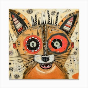 Abstract Raccoon 1 Canvas Print