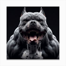 Bestial pitbull Canvas Print