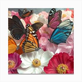 Butterfly Gathering Canvas Print