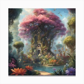 Lush And Fantastical Garden Canvas Print