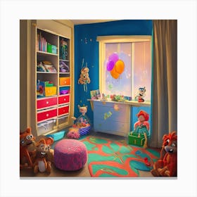 Luna I Want A Painting Of A Childs Room That Belongs To A Litt 0 Canvas Print