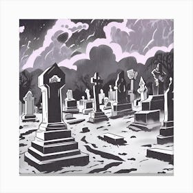 Graveyard 15 Canvas Print