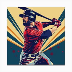 A Baseball Player Hitting Home Run Vector Design 1718672890 4 Canvas Print