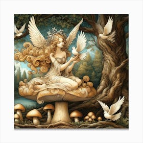 Fairy In The Forest 55 Canvas Print