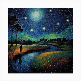 Lonely Fisherman Canvas Print