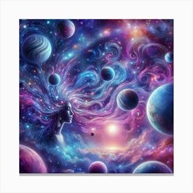 Planets paintings art print Canvas Print