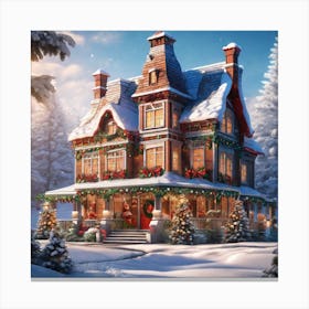 Christmas House 165 Canvas Print