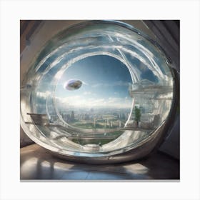 Futuristic Living Room 5 Canvas Print