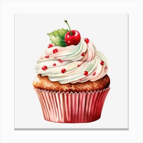 Cupcake With Cherry 10 Canvas Print