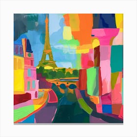 Abstract Travel Collection Paris France 4 Canvas Print