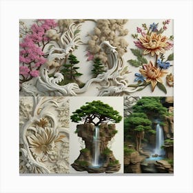 Chinese Paper Art Canvas Print