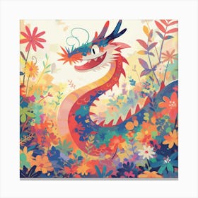 Dragon In The Garden 1 Canvas Print
