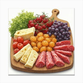 Attractive Charcuterie Board Kitchen Art Canvas Print