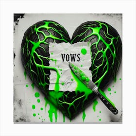 "Vows:To The Heart" Neon Hearts Collection [Risky Sigma] Canvas Print