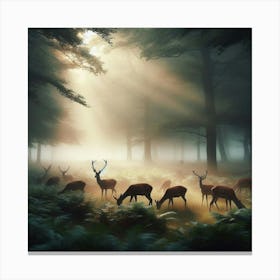 Deer In The Forest 1 Canvas Print