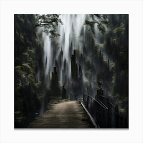 Waterfalls In The Forest Canvas Print