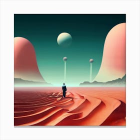 Man In The Desert Canvas Print