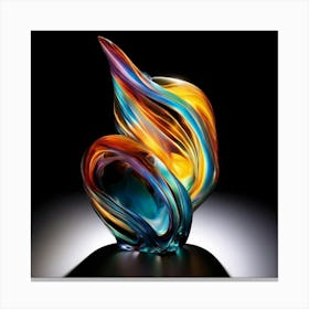 Abstract Glass Sculpture Canvas Print