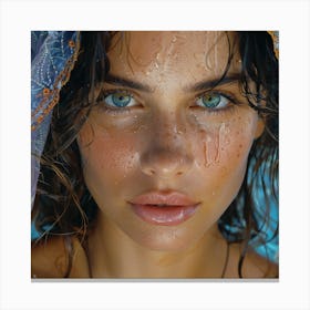 Wet Face 1 Canvas Print