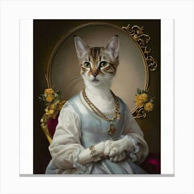 Cat In A Dress Canvas Print