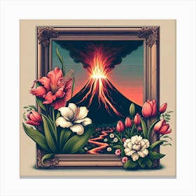 Erupting Volcano Canvas Print