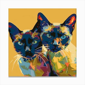 Kisha2849 Burmese Cats Picasso Style No Negative Space Full Pag D137cc64 E27a 4f3c Bfa3 71dc5c5c5df3 Canvas Print