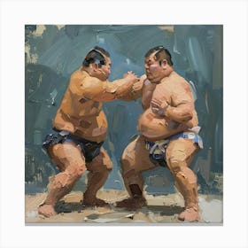 Sumo Wrestling 4 Canvas Print