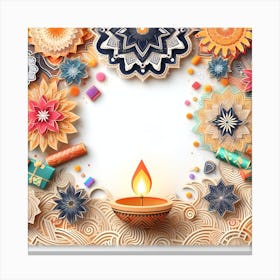 Diya Background Canvas Print