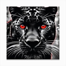 Black Jaguar Canvas Print