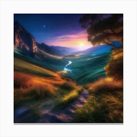 Sunset In The Mountains 48 Canvas Print