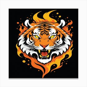 Tiger Flames Canvas Print