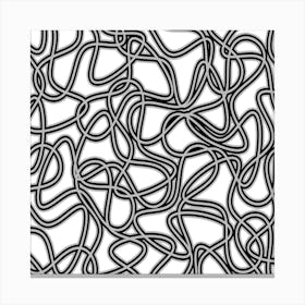 Abstract Black And White Pattern 12 Canvas Print