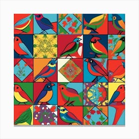 Colorful Birds 2 Canvas Print