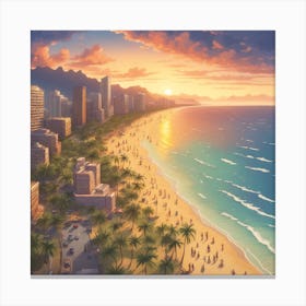 Hawaii At Sunset Canvas Print