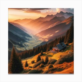 Sunset In The Mountains 11 Canvas Print