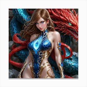 Sexy Dragon hgf Canvas Print