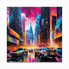 Futuristic Cityscape 129 Canvas Print