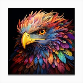 Colourful Rainbow Eagle Canvas Print