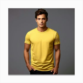 Mock Up Cotton Casual Wearable Printed Graphic Plain Fitted Loose Crewneck V Neck Sleeve (22) Canvas Print
