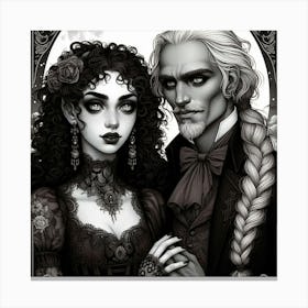 Gothic Couple 1 Canvas Print