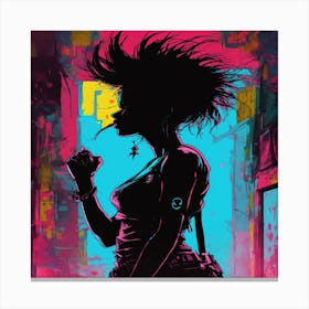 Girl With A Gun Canvas Print