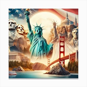 United States Of America 2 Canvas Print