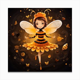 Bee Girl Canvas Print