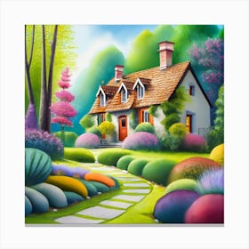House In The Garden2 Canvas Print