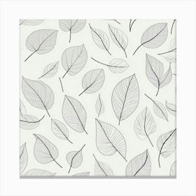 Leaves On A White Background 2 Canvas Print