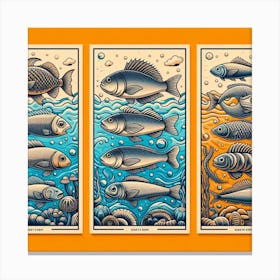 Orange fish poster Canvas Print