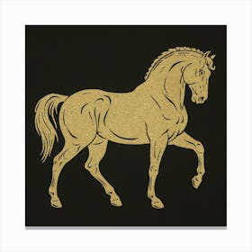 Gold Horse Canvas Art Canvas Print