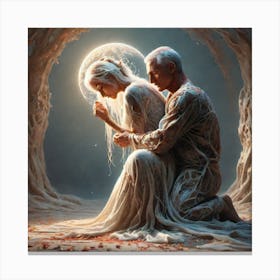 Couple In A Cave Canvas Print