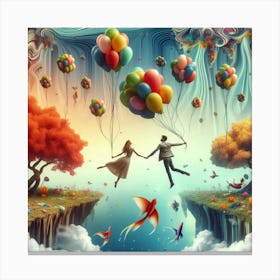 Love In The Sky Canvas Print