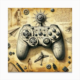 Steampunk Game Controller Canvas Print